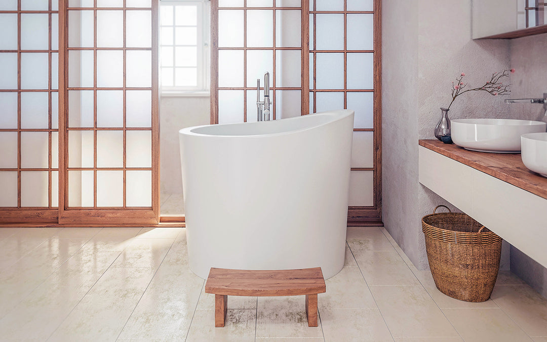 True Ofuro Mini-Wht Solid Surface Bathtub