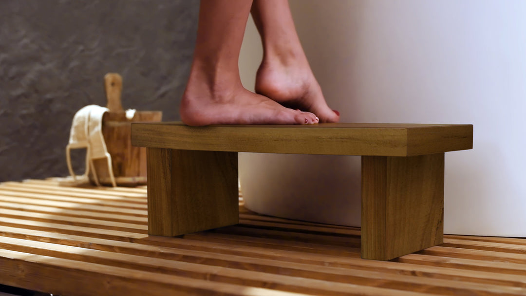 True Ofuro Teak Step