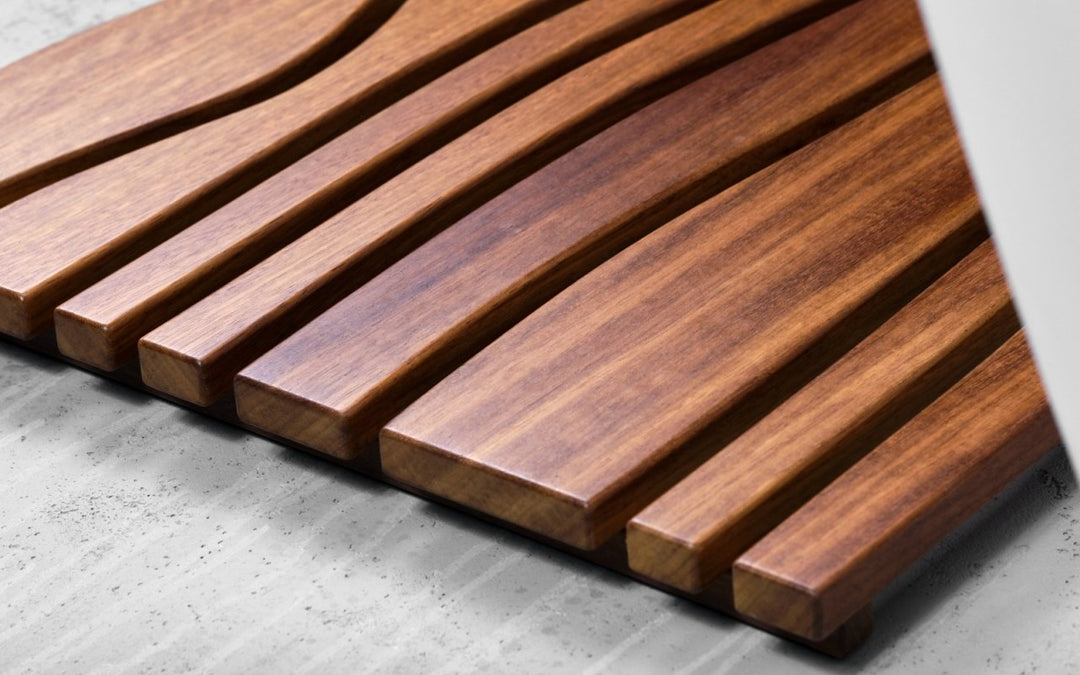 Onde Waterproof Iroko Wood Floor Mat