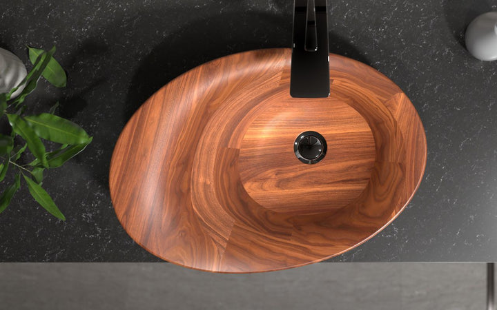 Nanomorph American Walnut Vessel Sink