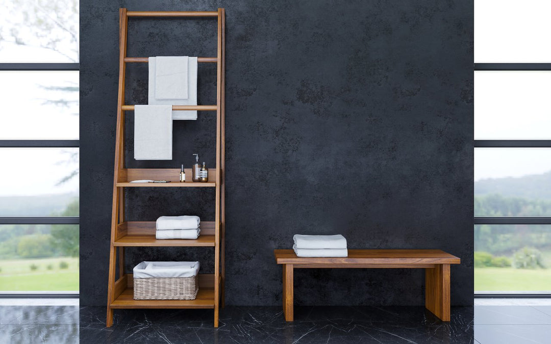 Universal Waterproof Bathroom Bench - Iroko