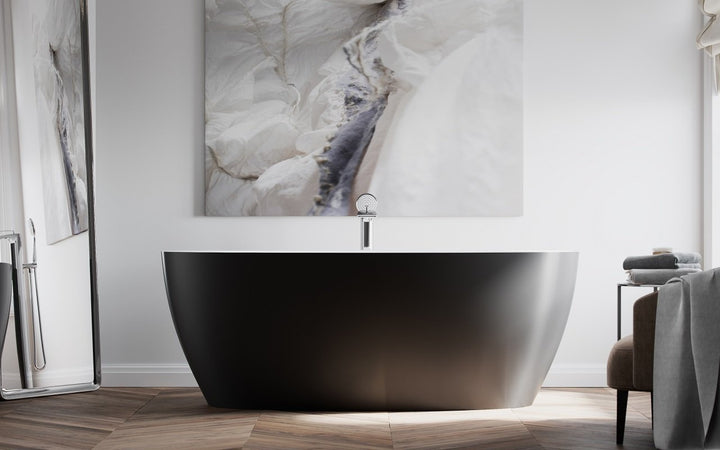 Sensuality Blck-Wht Stone Bathtub