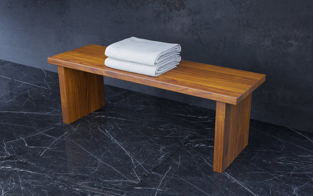 Universal Waterproof Bathroom Bench - Iroko