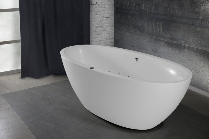 Sensuality-Mini-F-Wht Relax Stone Bathtub