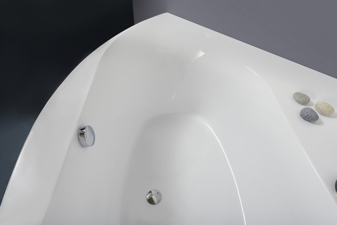 Olivia-B-Wht Acrylic Corner Bathtub