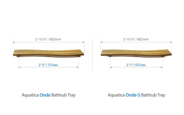 Onde Waterproof Teak Bathtub Tray