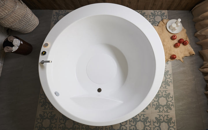 Pamela-Wht Freestanding Acrylic Bathtub