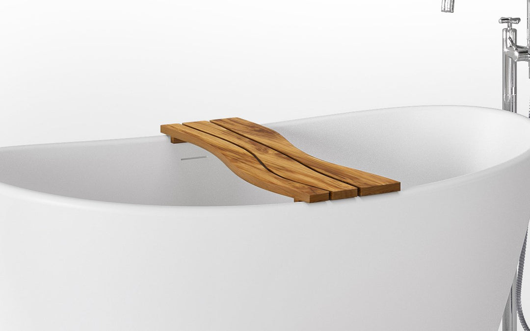 Onde Waterproof Teak Bathtub Tray