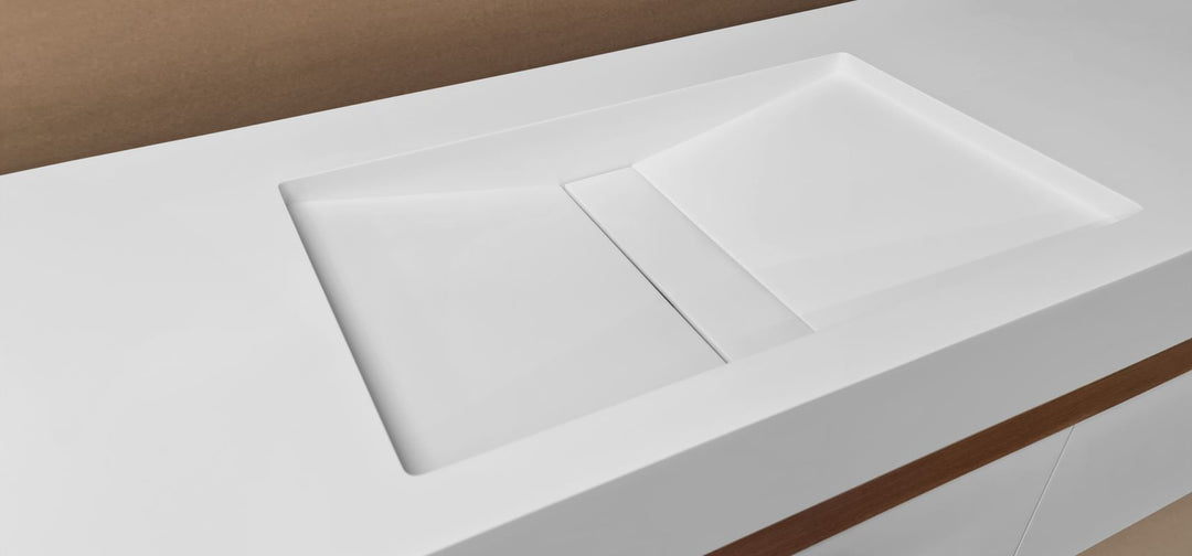 Millennium-120 White Stone Sink