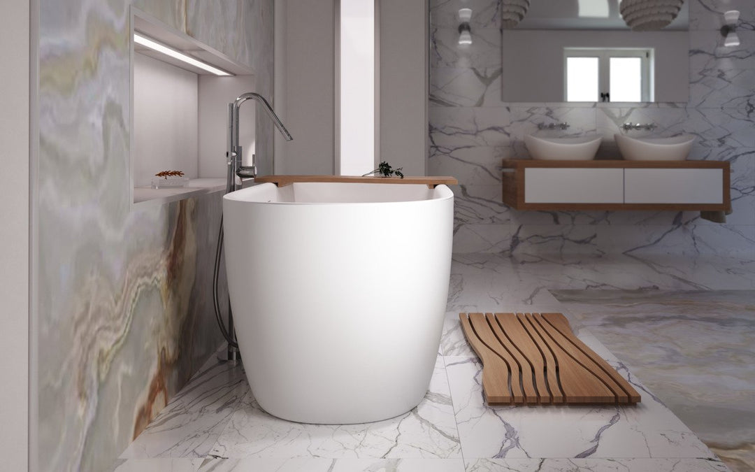 Lullaby 2 Max Wht Stone Bathtub
