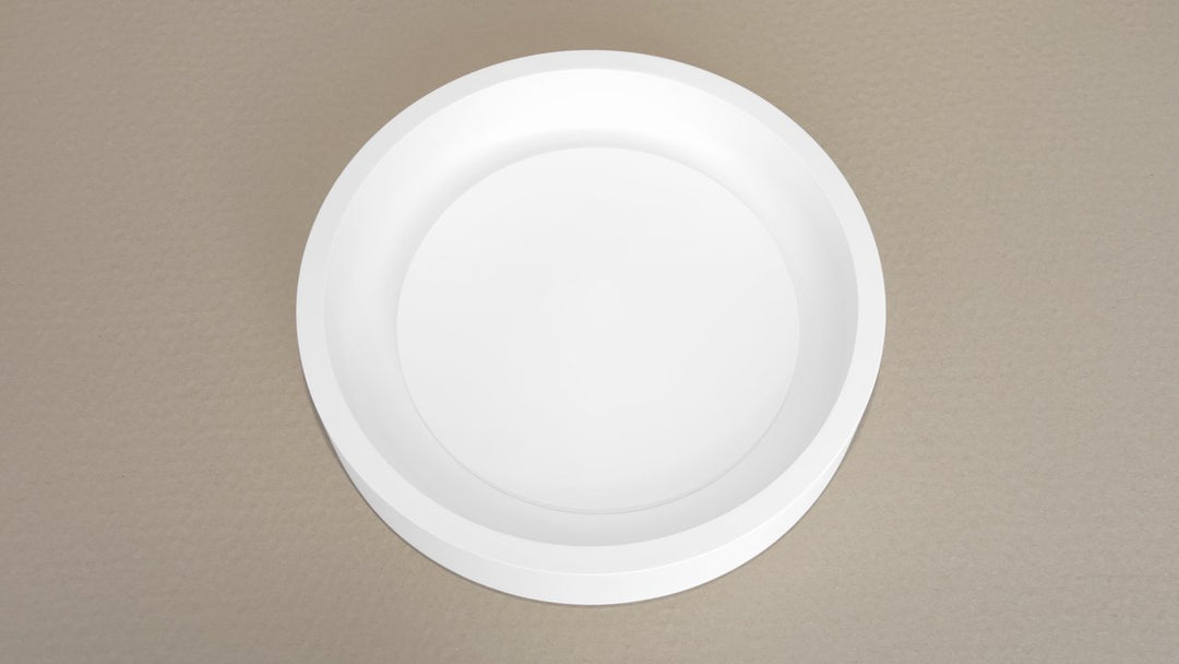 Solace-A Plus White Round Stone Vessel Sink