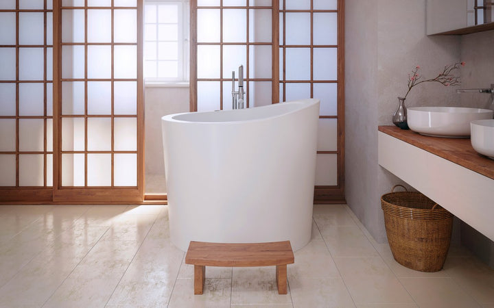 True Ofuro Mini-Wht Tranquility Freestanding Tub