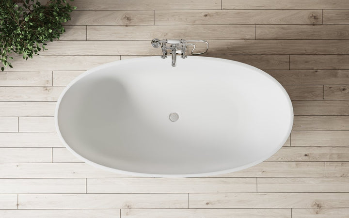 Aquatica Corelia Moss Green-White Stone Bathtub