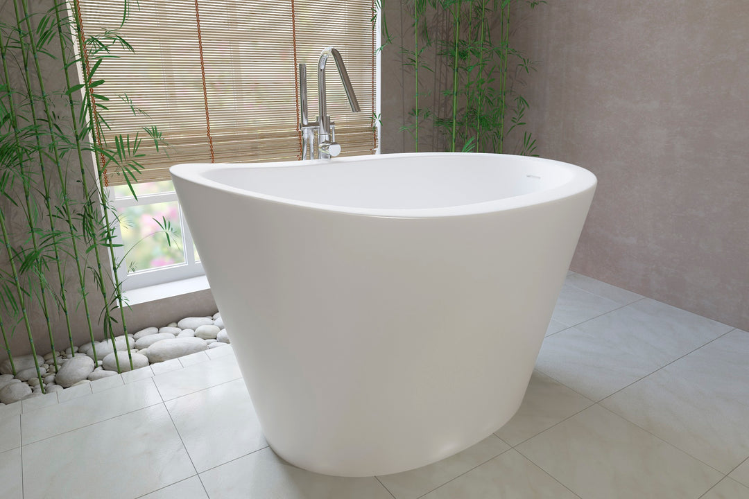True Ofuro-Wht Freestanding Solid Surface Bathtub