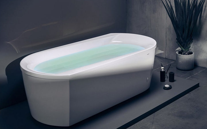 Purescape 107-Wht Freestanding Acrylic Bathtub