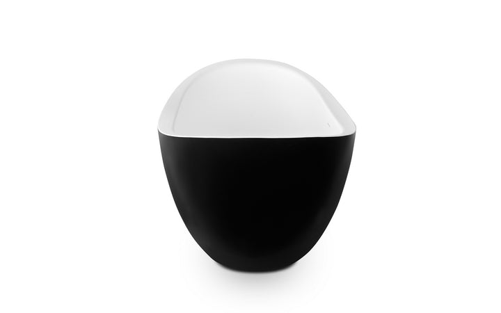 Lillian Blck-Wht Freestanding Stone Bathtub