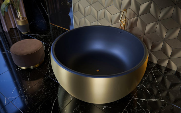 Aura Mini Victorian Gold-Black Stone Bathtub