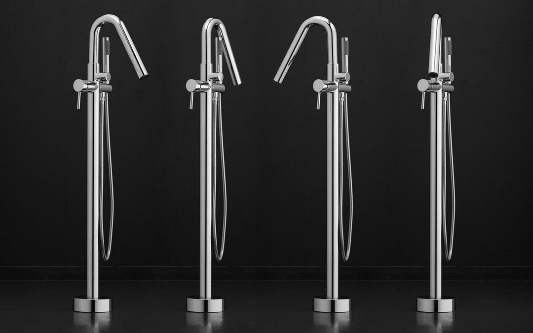Colonna-135 Floor Mounted Tub Filler – Chrome