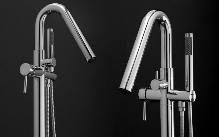 Colonna-135 Floor Mounted Tub Filler – Chrome