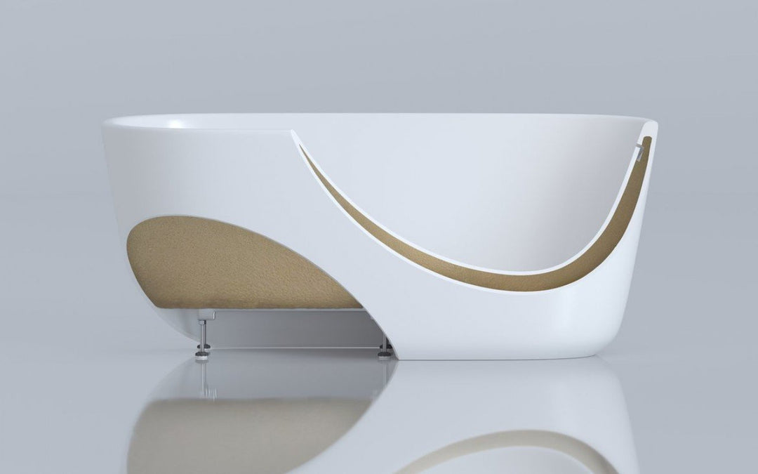 True Ofuro Mini-Wht Solid Surface Bathtub